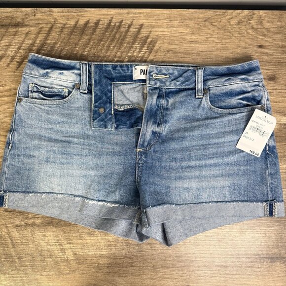 NWT Paige 'Jimmy' Denim Cut-Offs With Raw Hem Shorts Size 29 - Picture 1 of 5